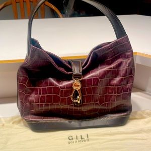 DOONEY and BOURKE brown scale print shoulder bag